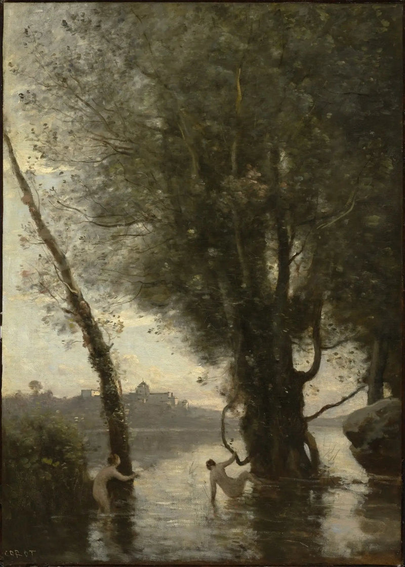 Die Badende der Borromäischen Inseln - Jean-Baptiste Camille Corot