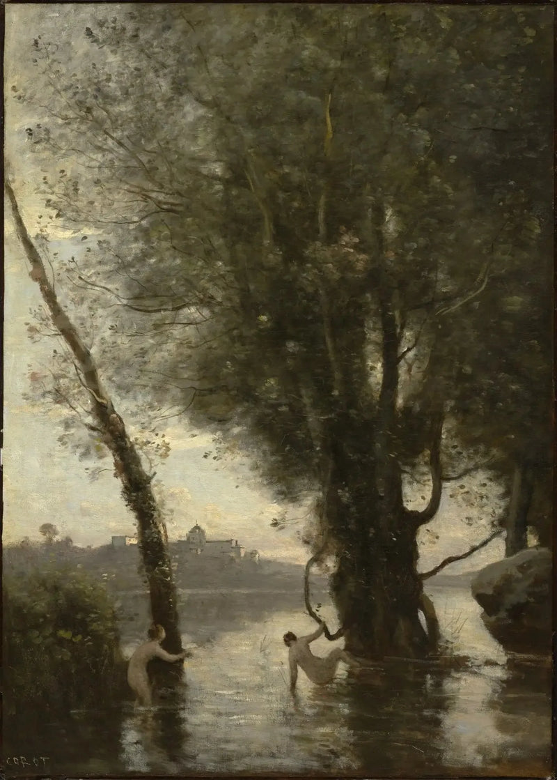 Die Badende der Borromäischen Inseln - Jean-Baptiste Camille Corot