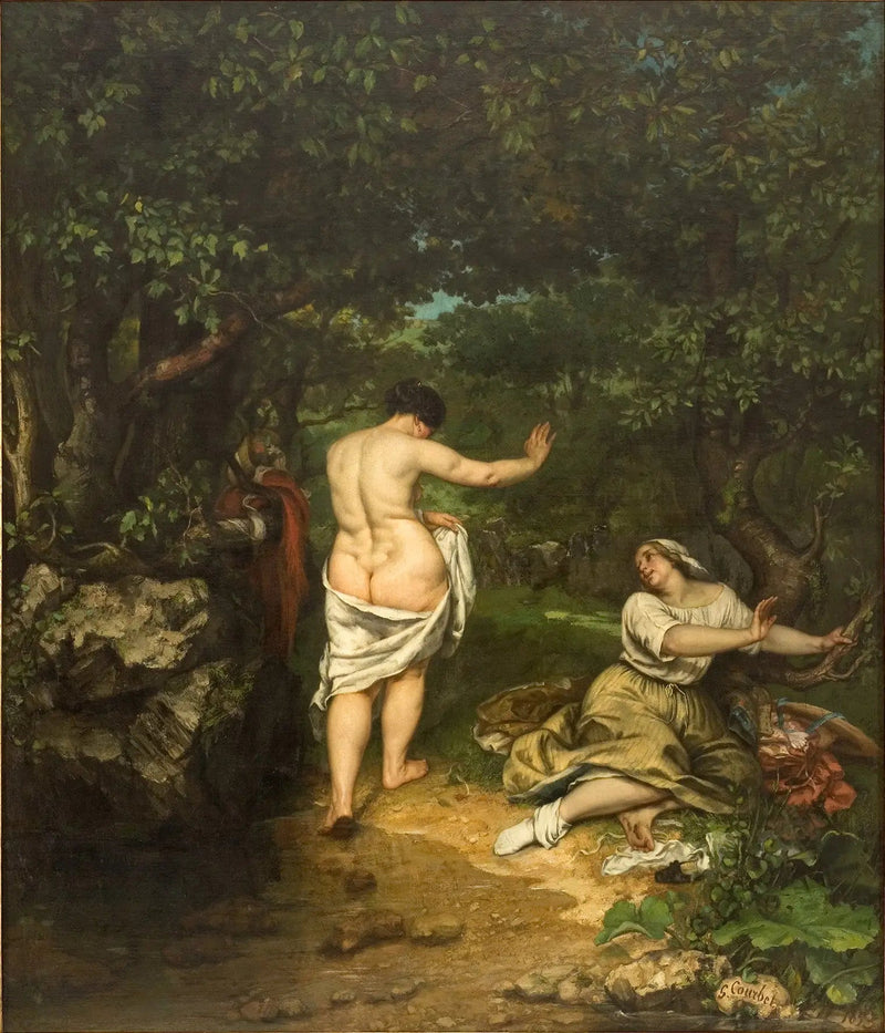 Die Badenden - Gustave Courbet