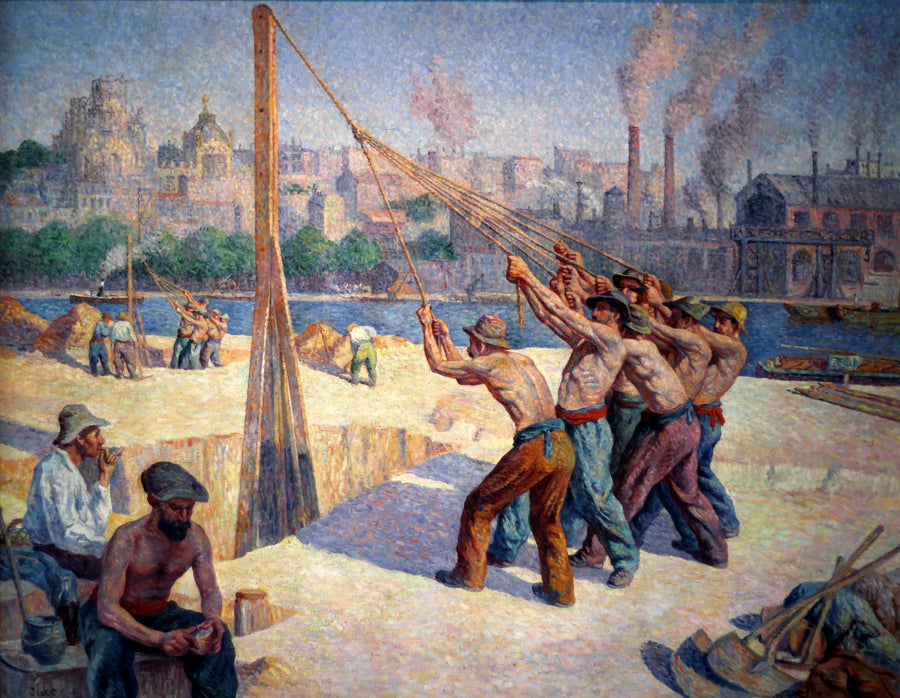 Die Pfahlrammer - Maximilien Luce