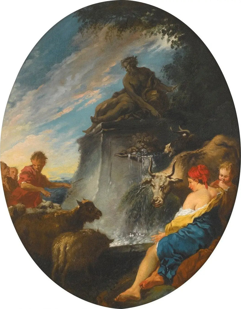 Die Hirten an der Fontaine - François Boucher