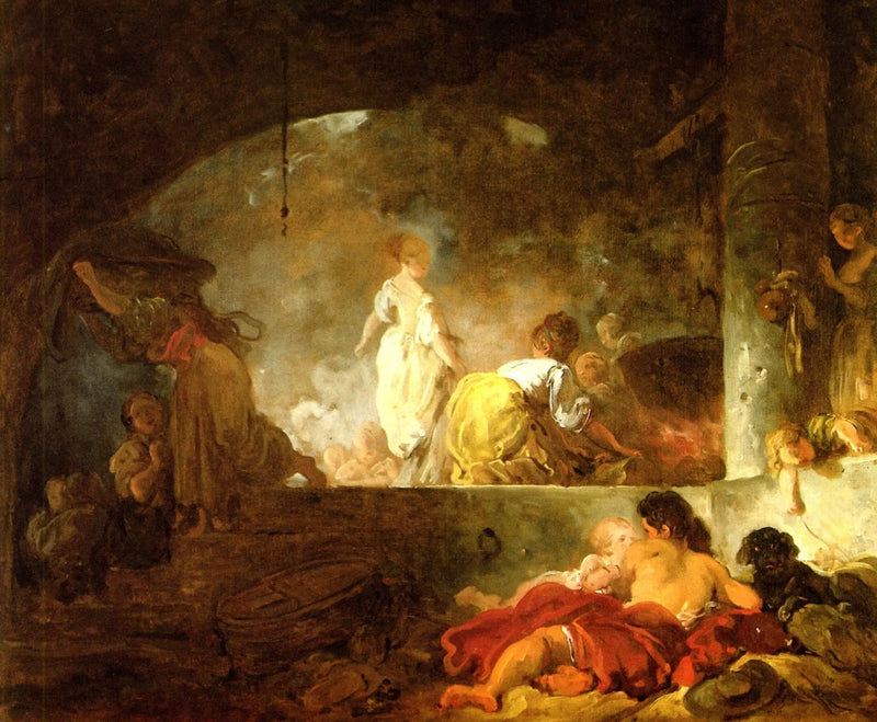 Die Wäscherinnen - Jean-Honoré Fragonard