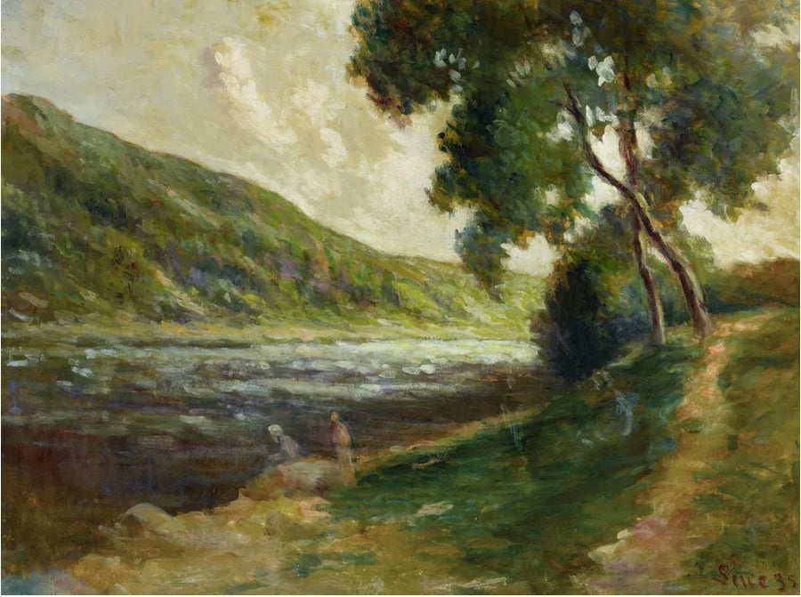 Die Ufer der Seine in der Nähe von Rolleboise - Maximilien Luce