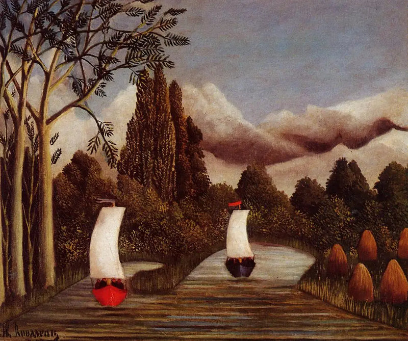 Die Ufer der Oise - Henri Rousseau