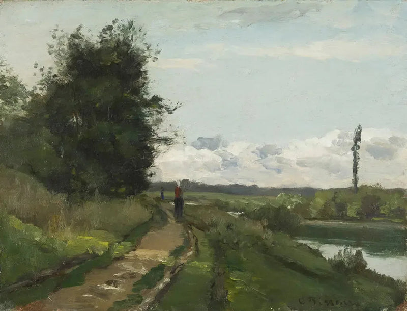 Die Ufer der Seine in Bougival - Camille Pissarro