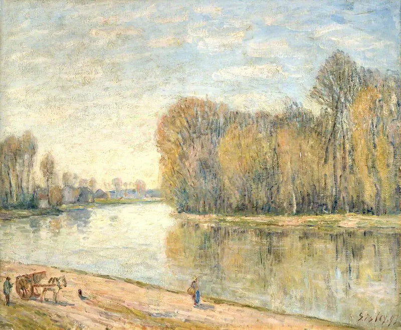 Die Ufer des Loing - Alfred Sisley