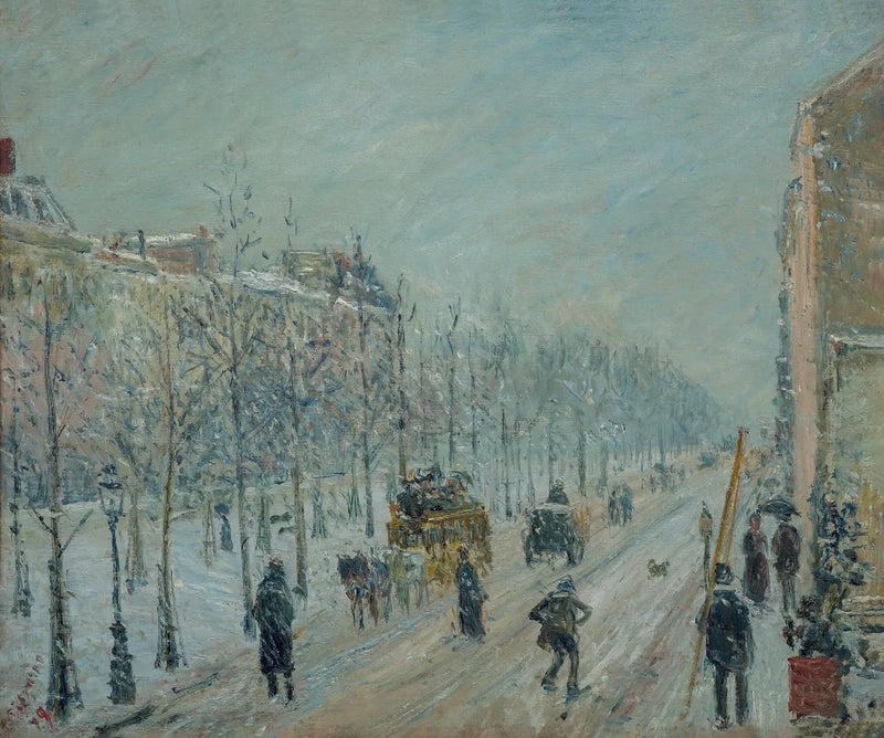 Die Außenboulevards. Schneeeffekt - Camille Pissarro