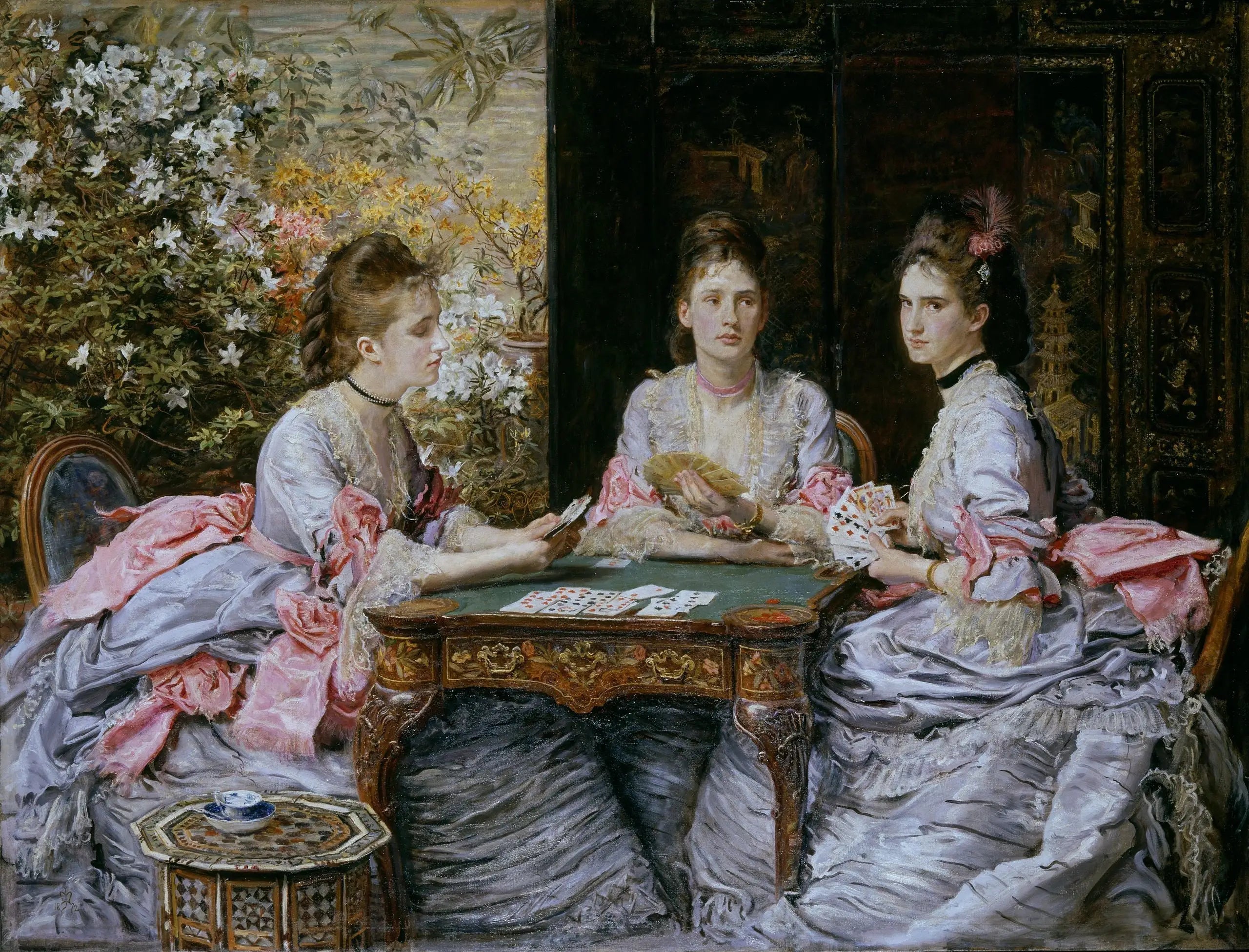 Les cœurs sont des atouts - John Everett Millais image 1 copie de tableau peinte à la main