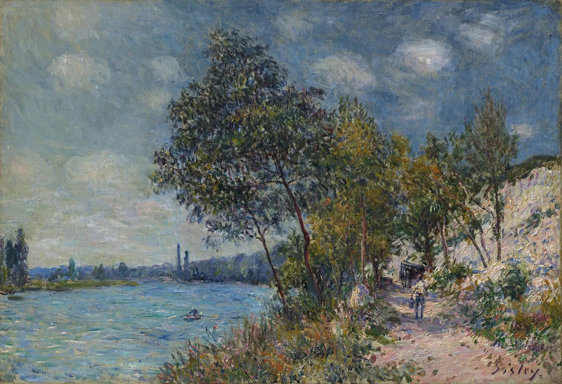 Die Steinbrüche von Veneux im Sonnenlicht, Morgen - Alfred Sisley