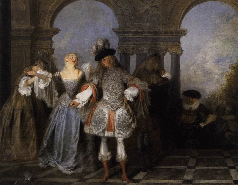 Die französischen Schauspieler - Antoine Watteau