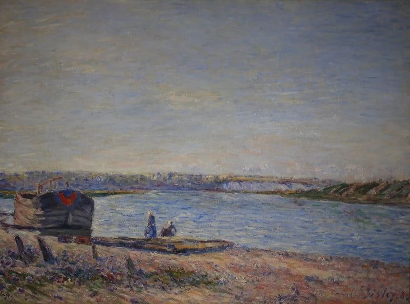 Die Hügel von Veneux, gesehen von Saint Mammès - Alfred Sisley