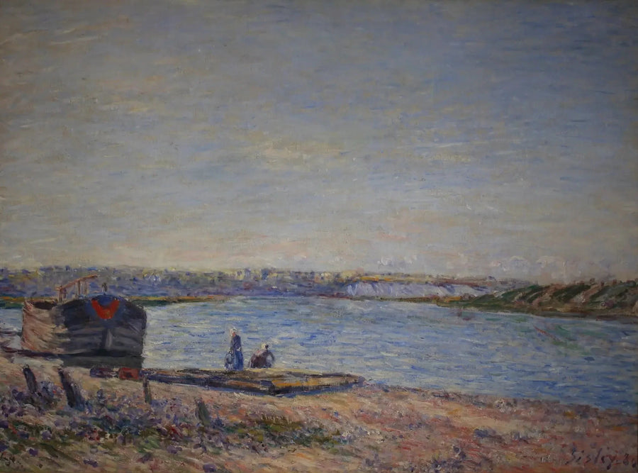 Die Hügel von Veneux, gesehen von Saint Mammès - Alfred Sisley
