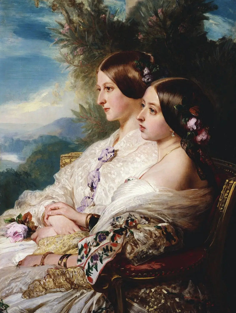 Die Cousinen: Königin Victoria und Victoire, Herzogin von Nemours - Franz Xaver Winterhalter