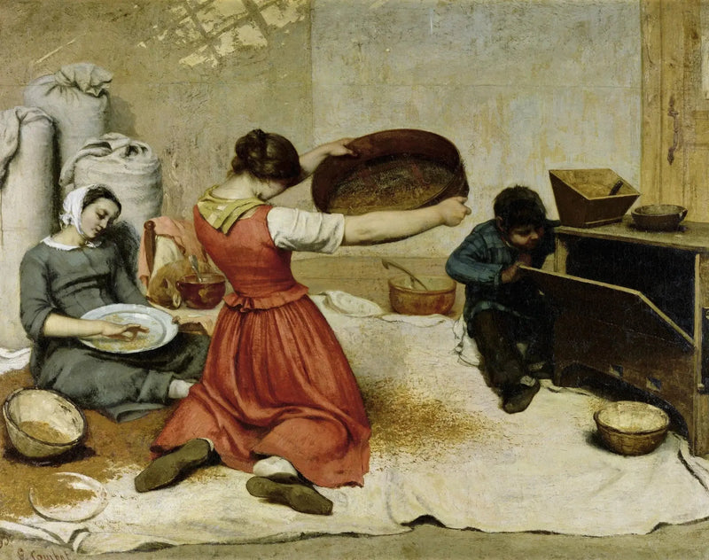 Die Weizensortiererinnen - Gustave Courbet