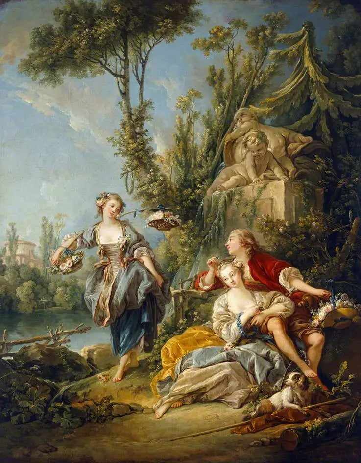 Die Blumenpflücker - François Boucher