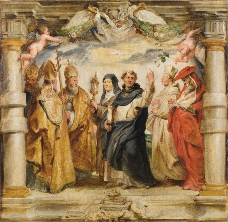 Die Verteidiger der Eucharistie - Peter Paul Rubens