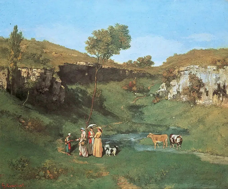 Die Dorfbewohnerinnen - Gustave Courbet