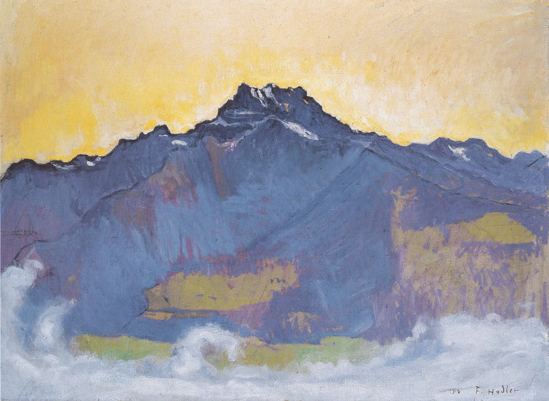Die Zähne des Midi vom Chesières aus gesehen - Ferdinand Hodler
