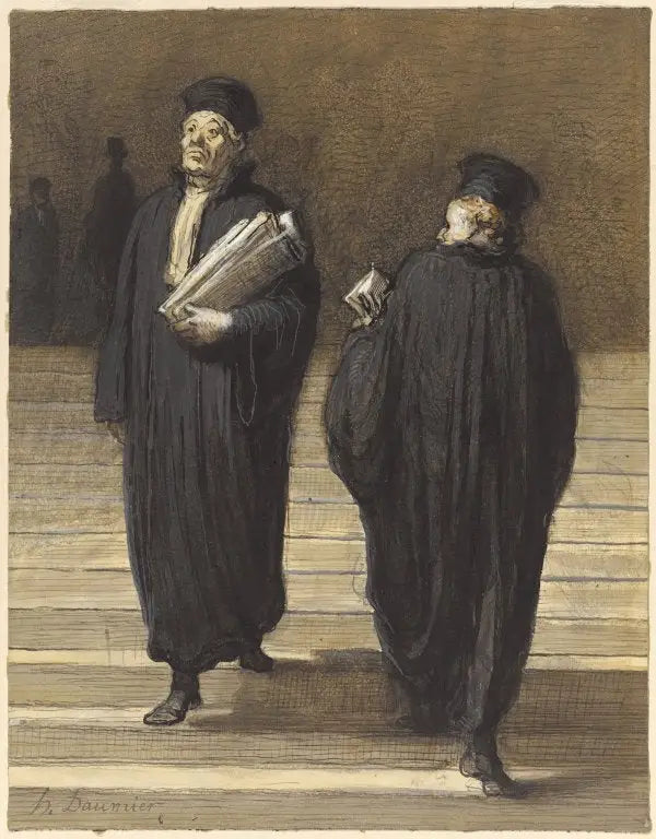 Die beiden Kollegen Anwälte - Honoré Daumier