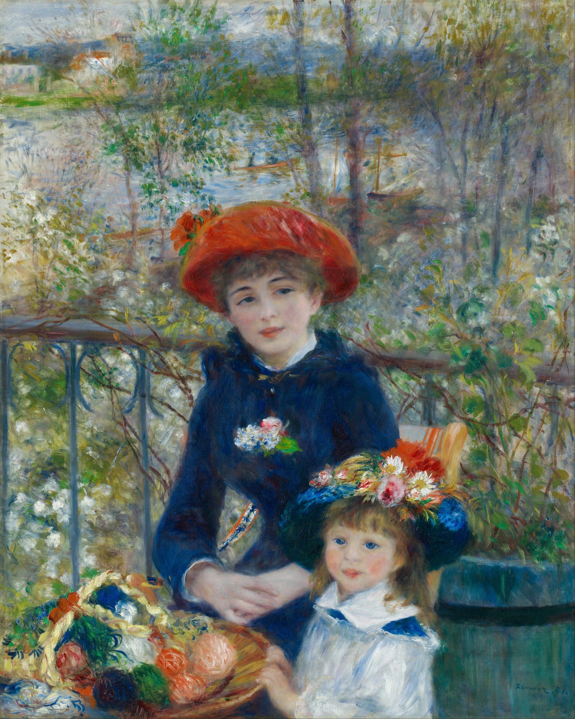 Les Deux Sœurs, Sur la terrasse de Renoir, 1881, Art Institute of Chicago 1933.455 – reproduction peinture à l’huile sur toile