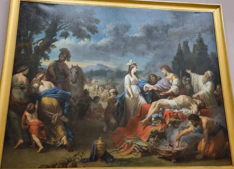 Die beiden Witwen eines indianischen Häuptlings - Louis Jean François Lagrenée