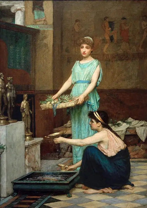 Die Götter des Hauses - John William Waterhouse