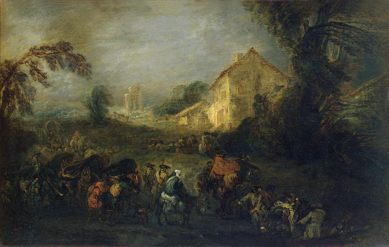 Die Schwierigkeiten des Krieges - Antoine Watteau