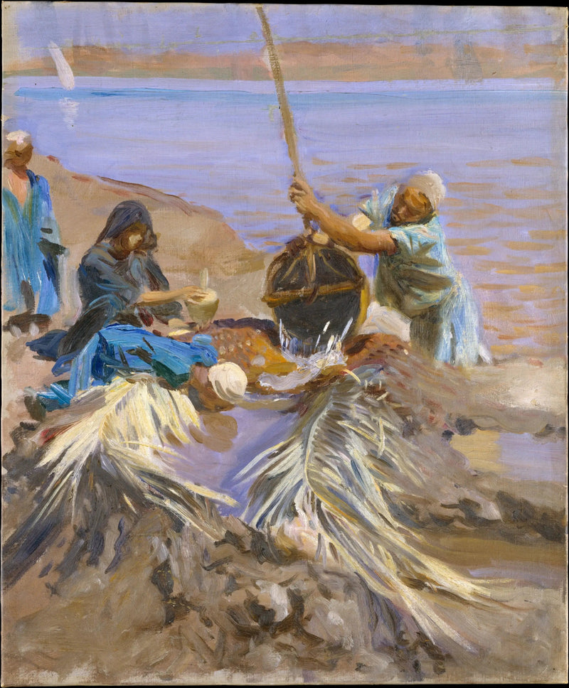 Die Ägypter heben das Wasser des Nils - John Singer Sargent