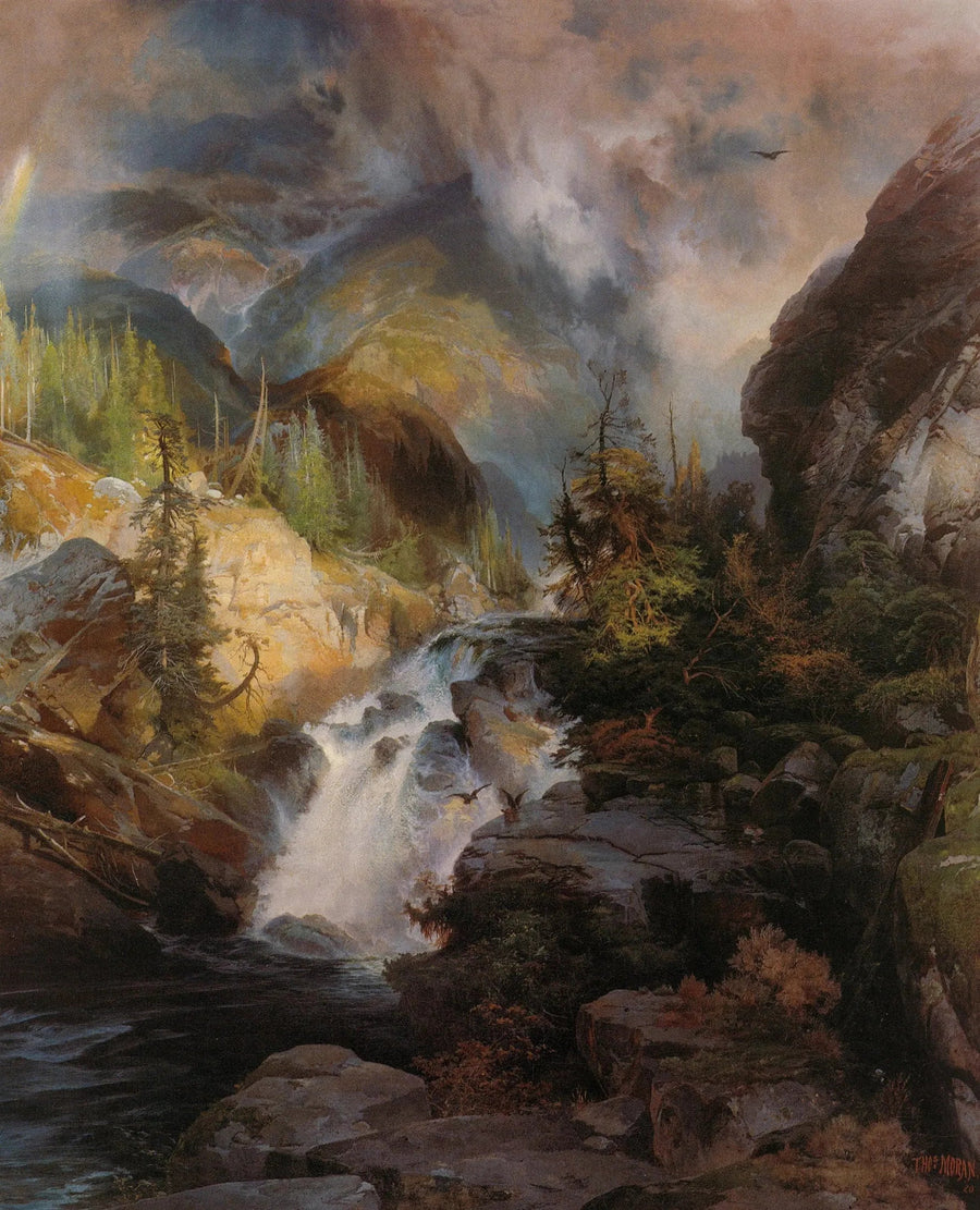 Les enfants de la montagne - Thomas Moran image 1 reproduction de peinture à l’huile