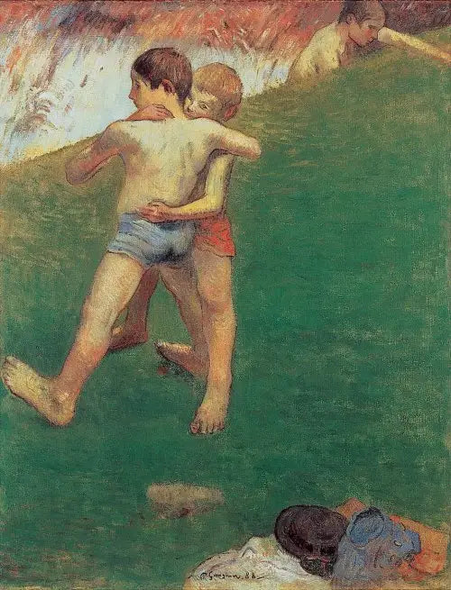 Die kämpfenden Kinder - Paul Gauguin