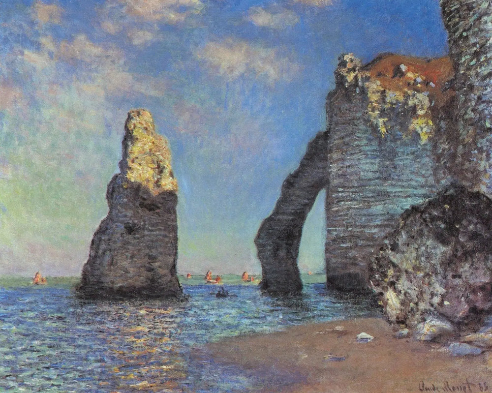 Reproduction du tableau « Les Falaises à Étretat - Claude Monet » par Alpha Reproduction en peinture à l’huile