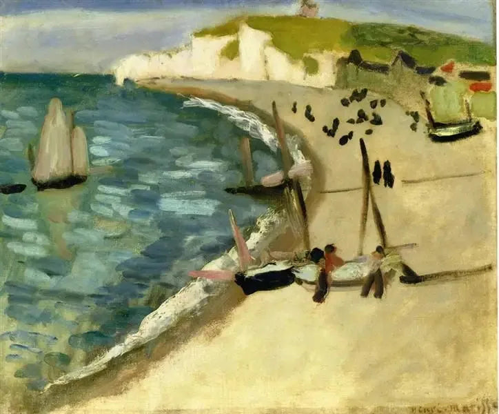 Les Falaises à Étretat - Henri Matisse image 1 reproduction réalisée par Alpha Reproduction