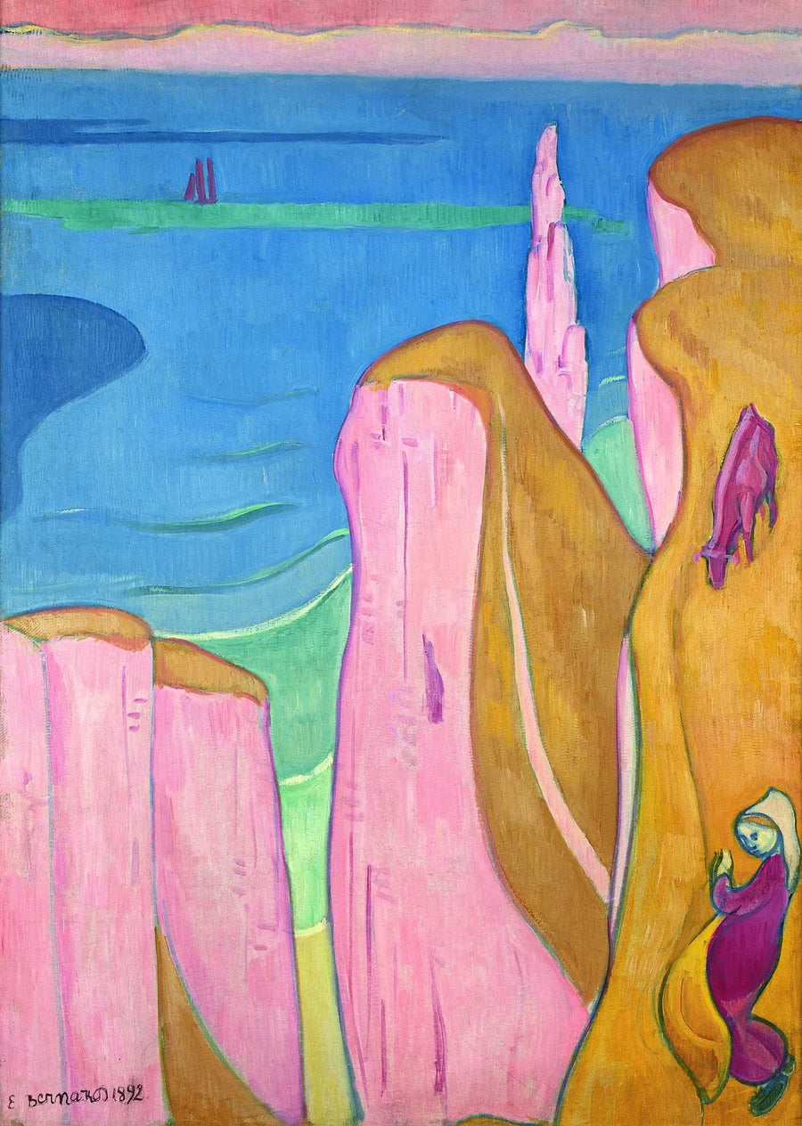 Die Klippen von Yport - Émile Bernard