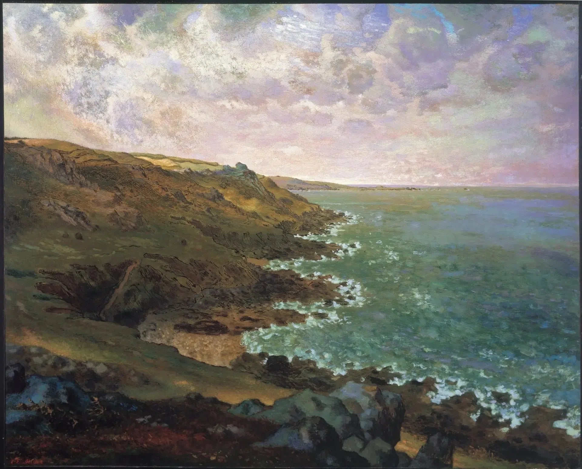 Les falaises de Gréville - Jean-François Millet image 1 reproduction de peinture à l’huile