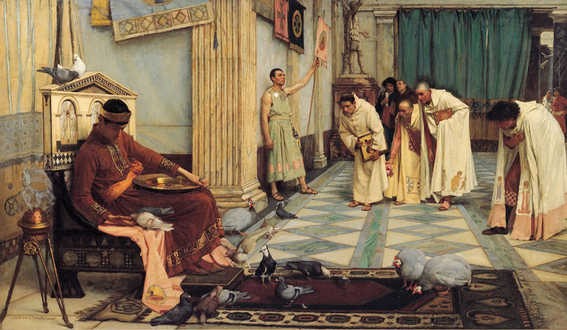 Die Favoriten des Kaisers Honorius – John William Waterhouse