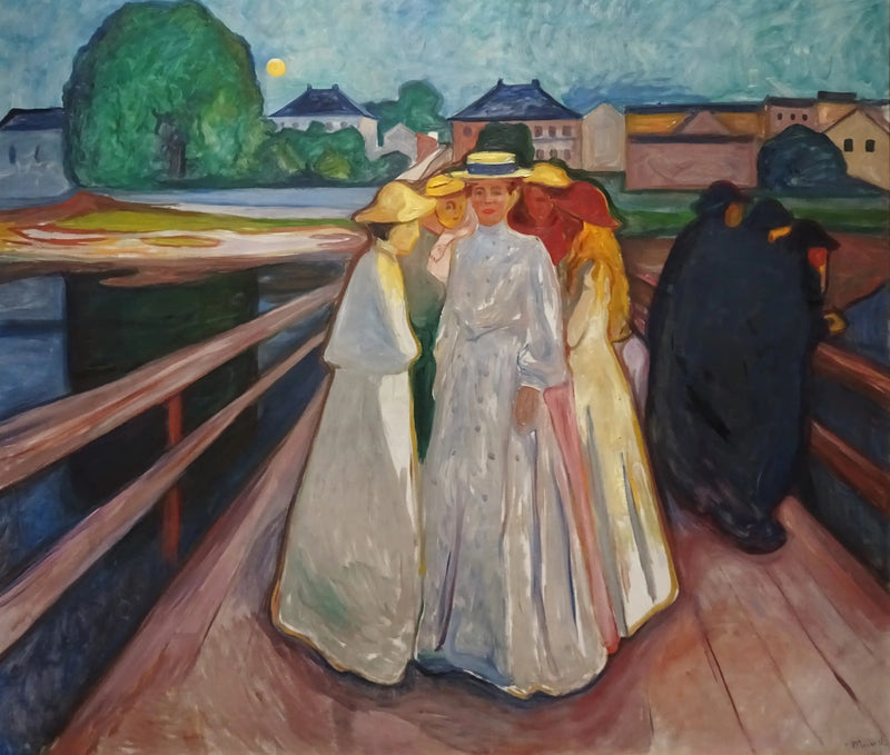Die Frauen auf der Brücke - Edvard Munch