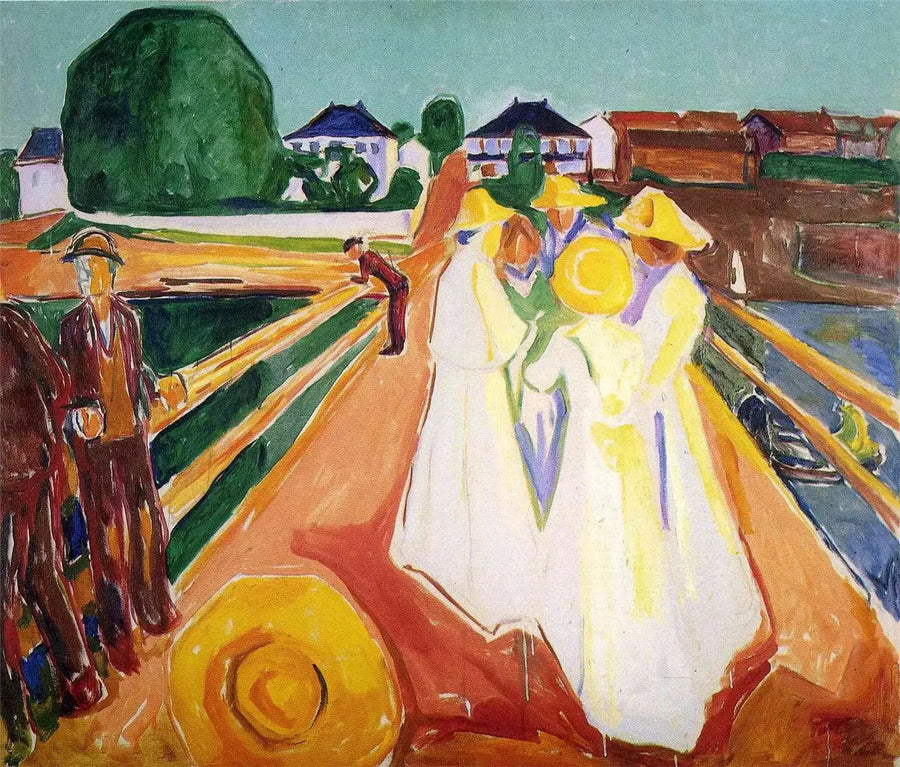 Die Frauen auf der Brücke - Edvard Munch