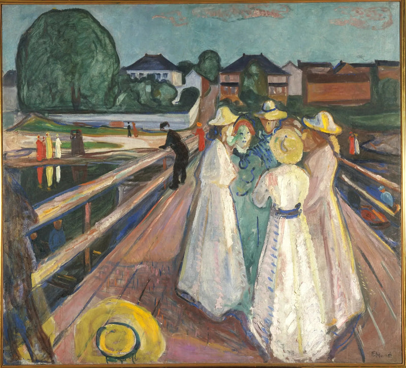 Die Frauen auf der Brücke - Edvard Munch