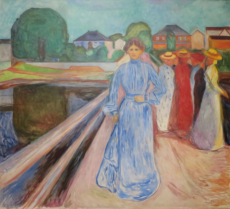 Die Frauen auf der Brücke - Edvard Munch