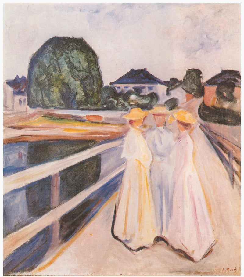 Die Frauen auf der Brücke - Edvard Munch
