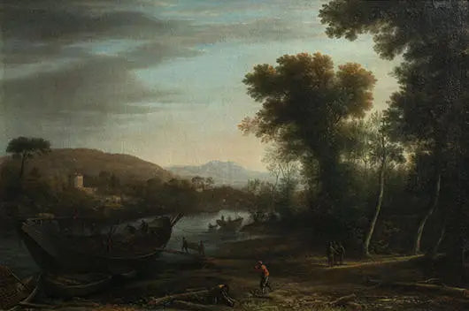 Les fendeurs de bois - Claude Lorrain image 1 reproduction de peinture à l’huile