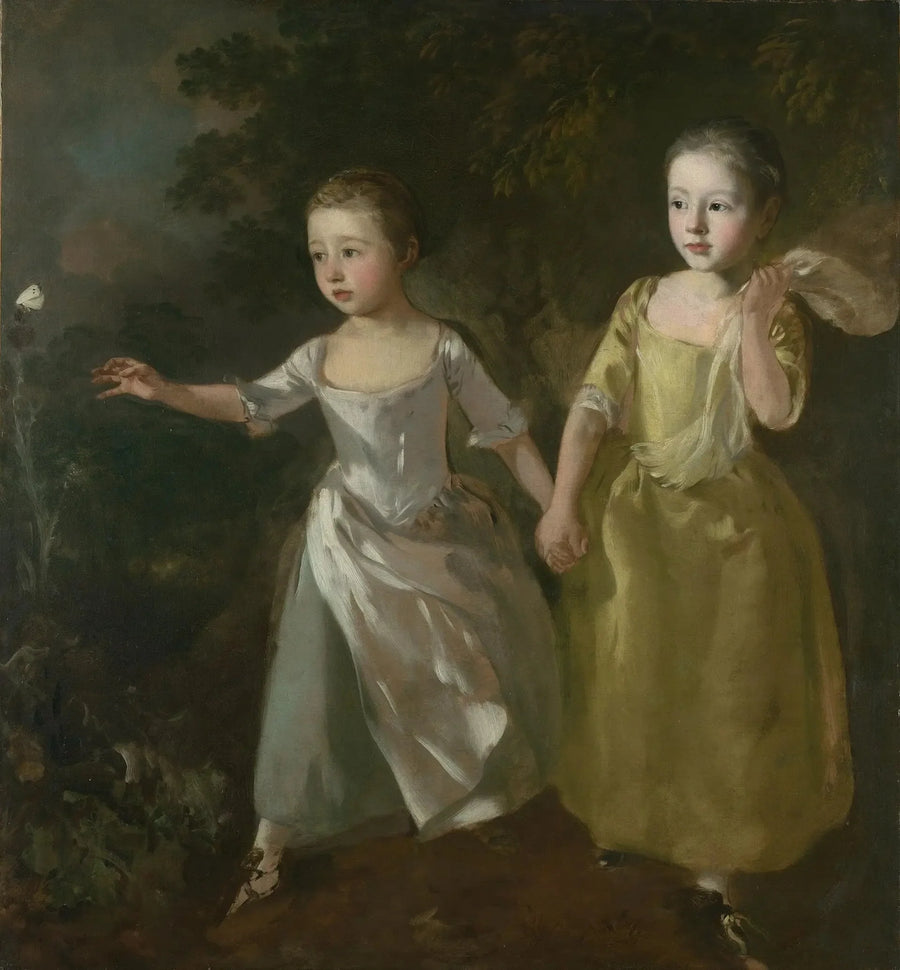 Die Mädchen des Malers beim Schmetterlingsfang - Thomas Gainsborough