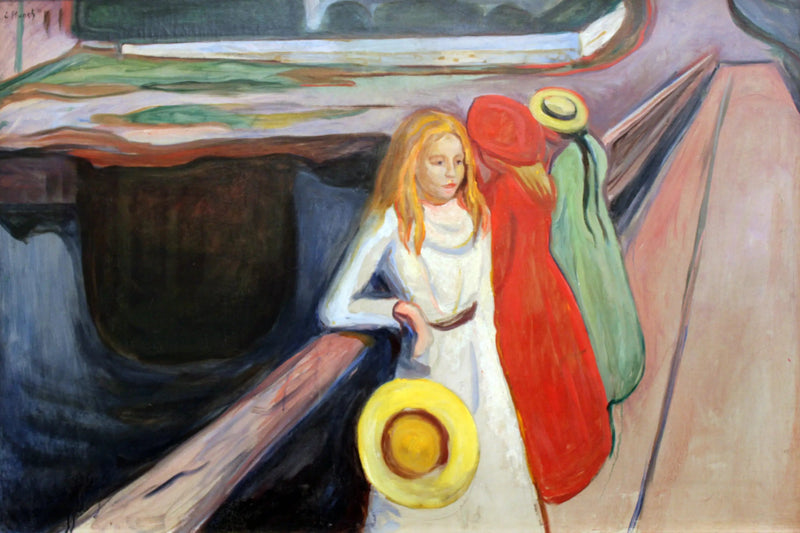 Die Mädchen auf der Brücke - Edvard Munch