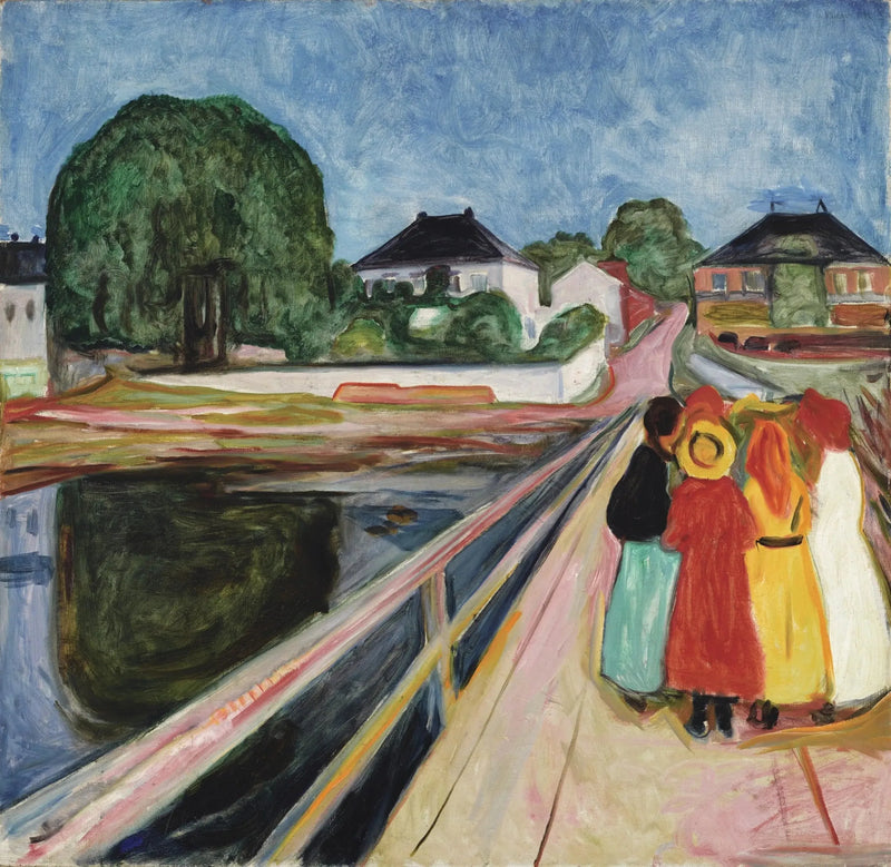 Die Mädchen auf der Brücke - Edvard Munch