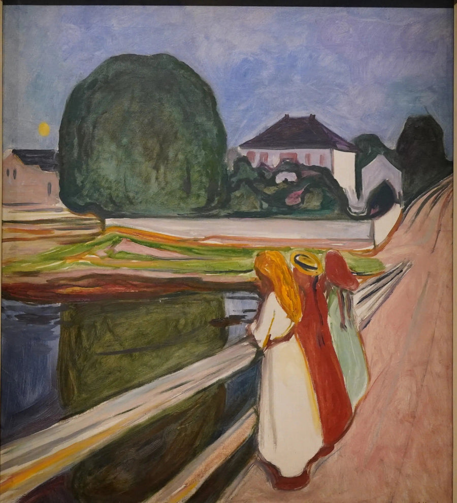 Die Mädchen auf der Brücke - Edvard Munch