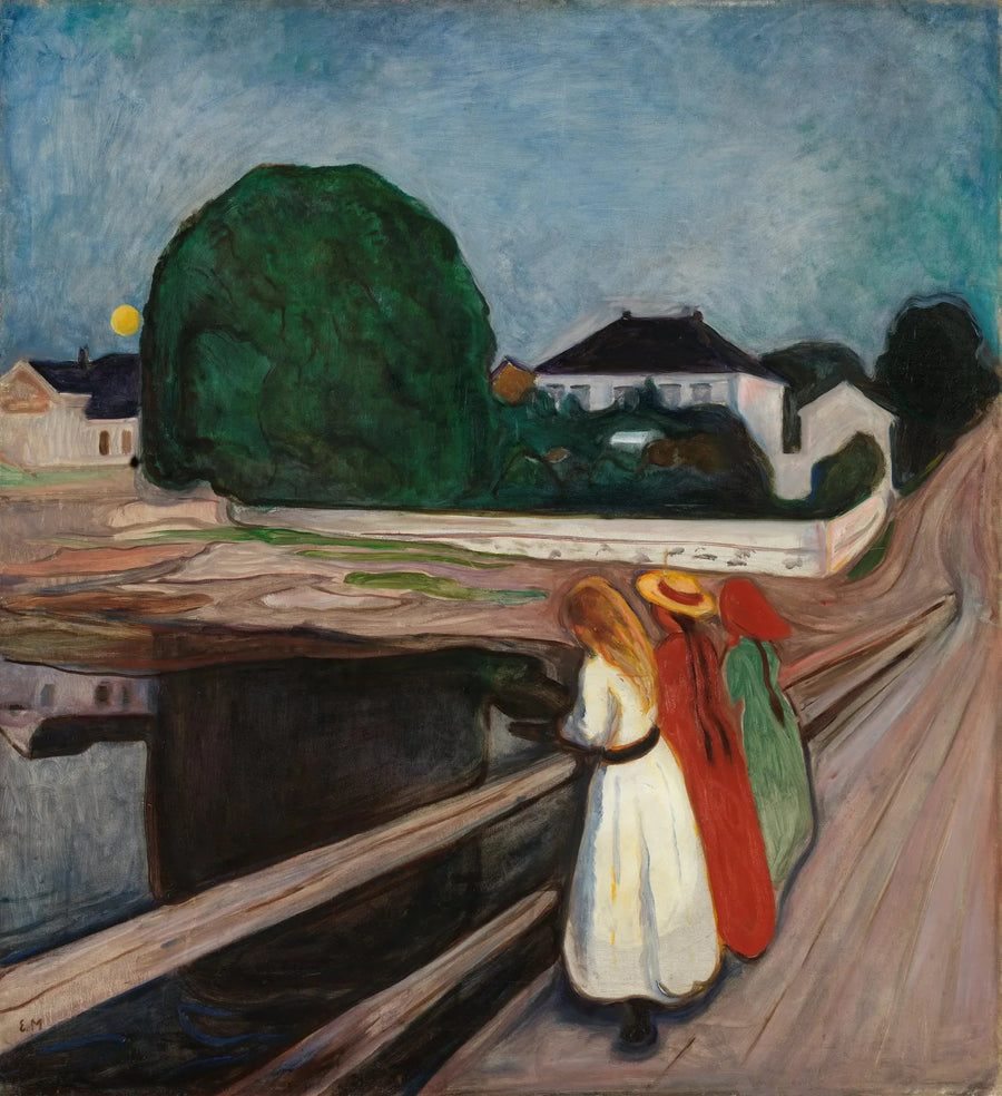 Die Mädchen auf der Brücke - Edvard Munch