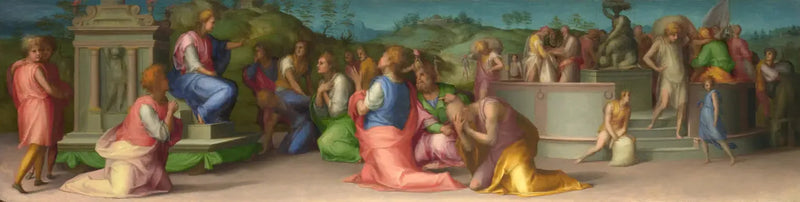 Die Brüder von Joseph bitten um Hilfe - Pontormo