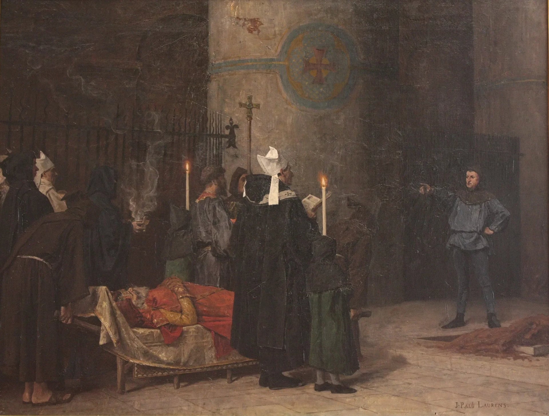 Les Funérailles de Guillaume le Conquérant - Jean-Paul Laurens image 1 reproduction artisanale de tableau