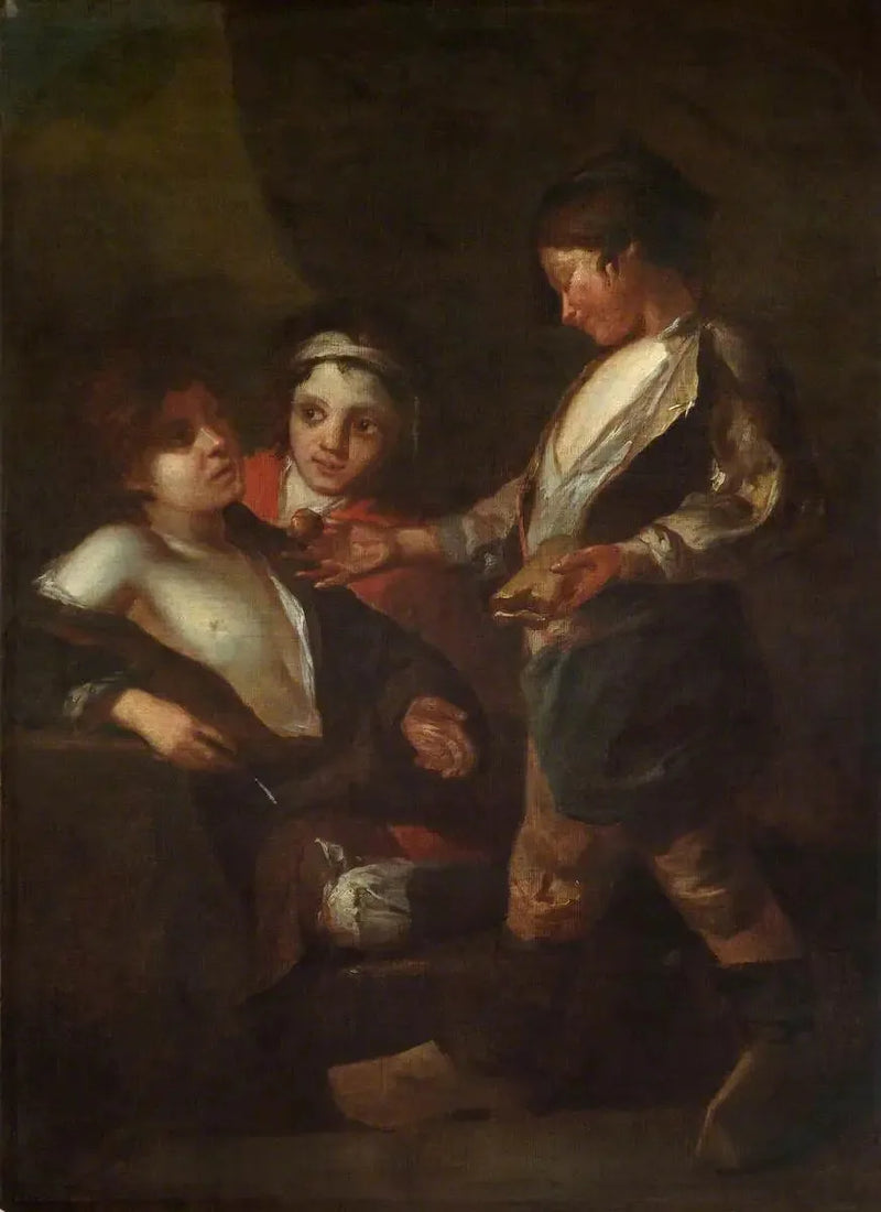 Die Straßenkinder essen (Diptychon, rechte Tafel) - Bartolomé Esteban Murillo
