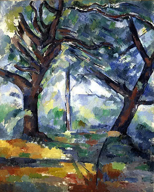 Die großen Bäume - Paul Cézanne
